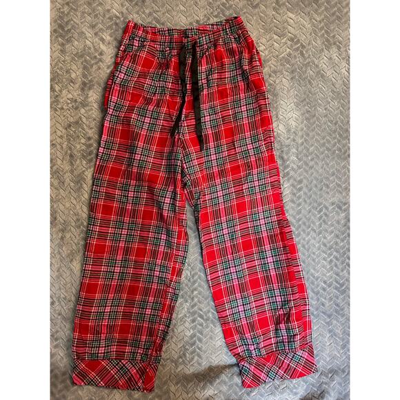 Victoria's Secret 2 pc Holiday Pj's Size S Festive Red, Green and Gold Plaid - Picture 7 of 8